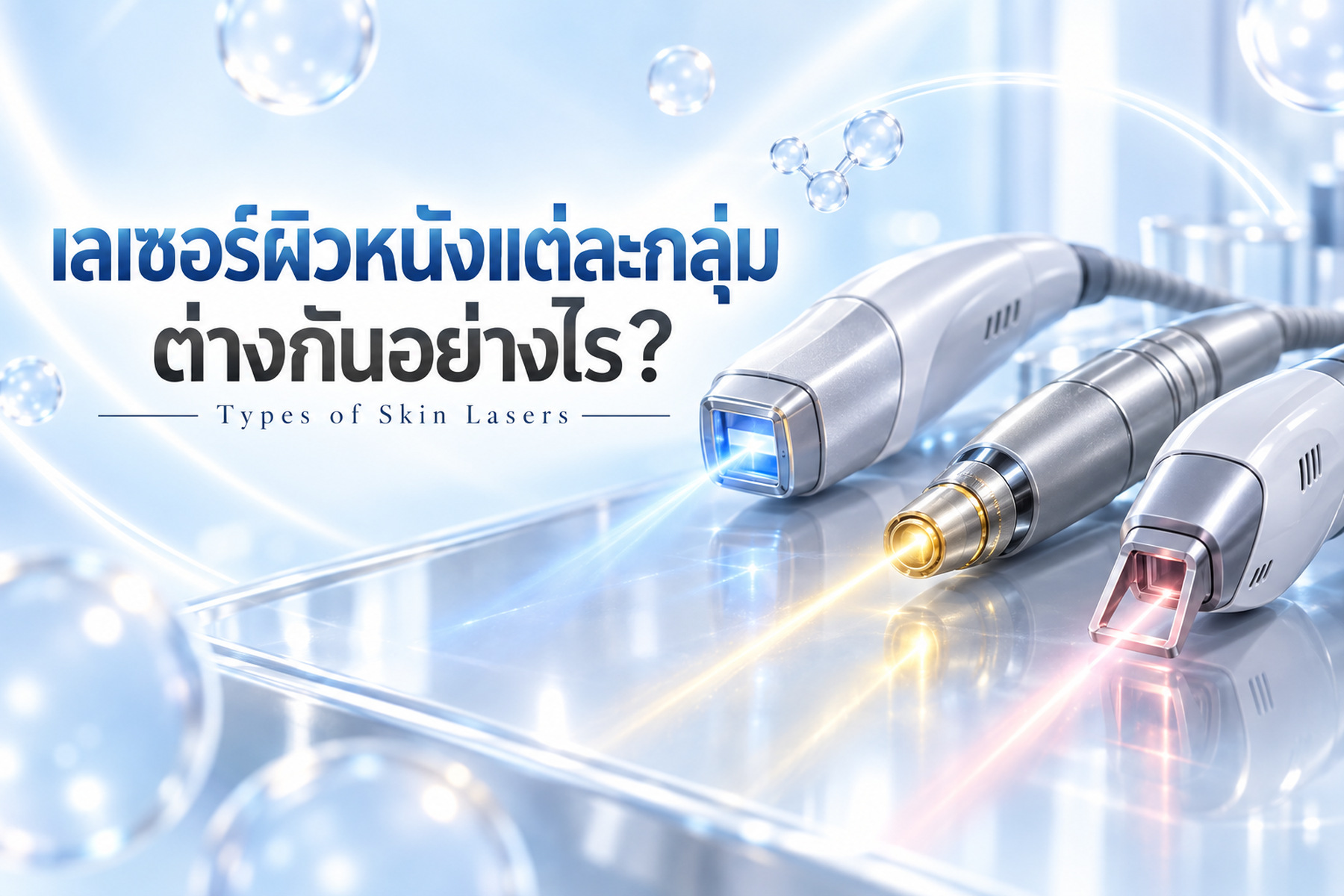 ปกบทความ เลเซอร์ผิวหนังแต่ละกลุ่มต่างกันอย่างไร